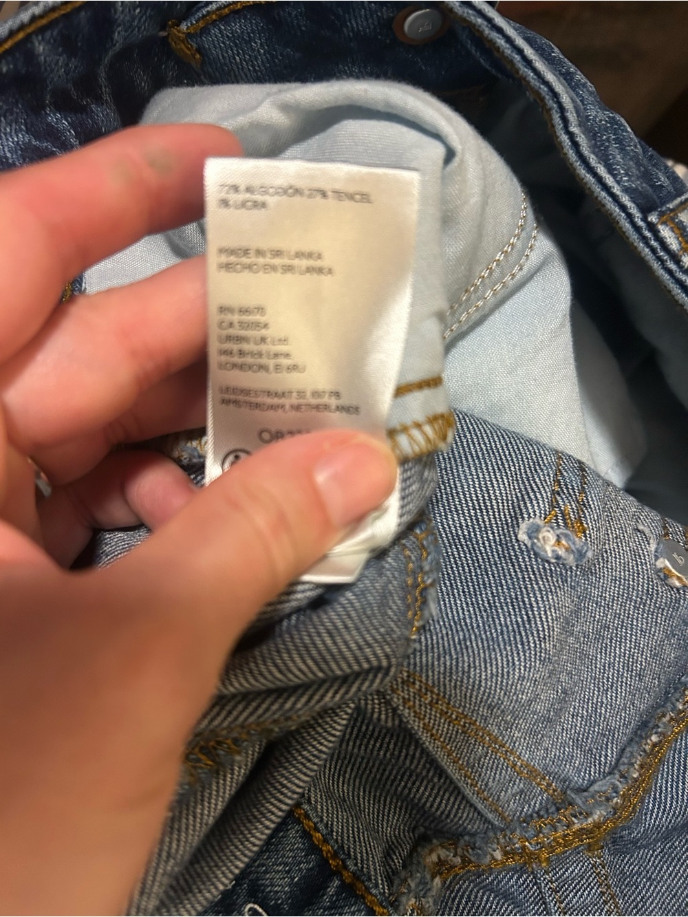 Pilcro Darien 70s flare leg Denim Jeans in Medium Blue - Picture 5 of 5